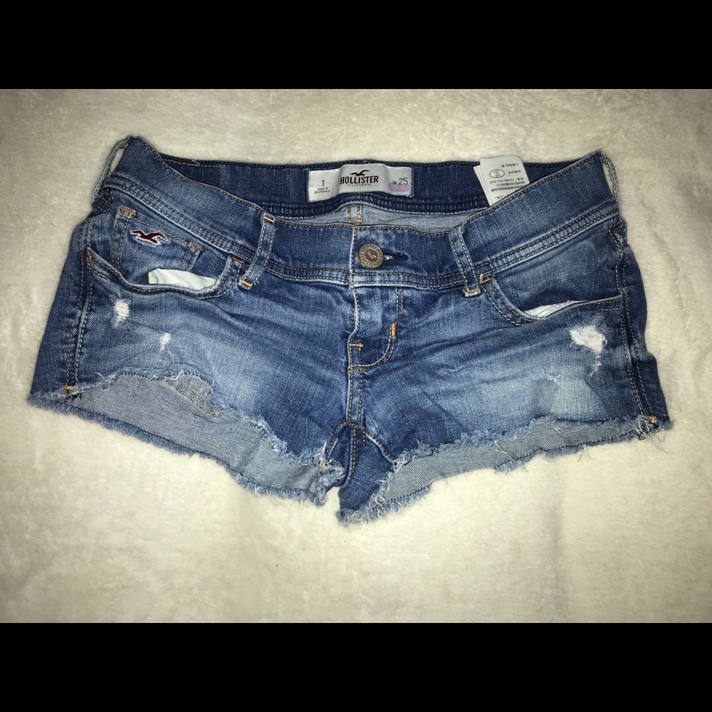 Hollister blue jean short-shorts
